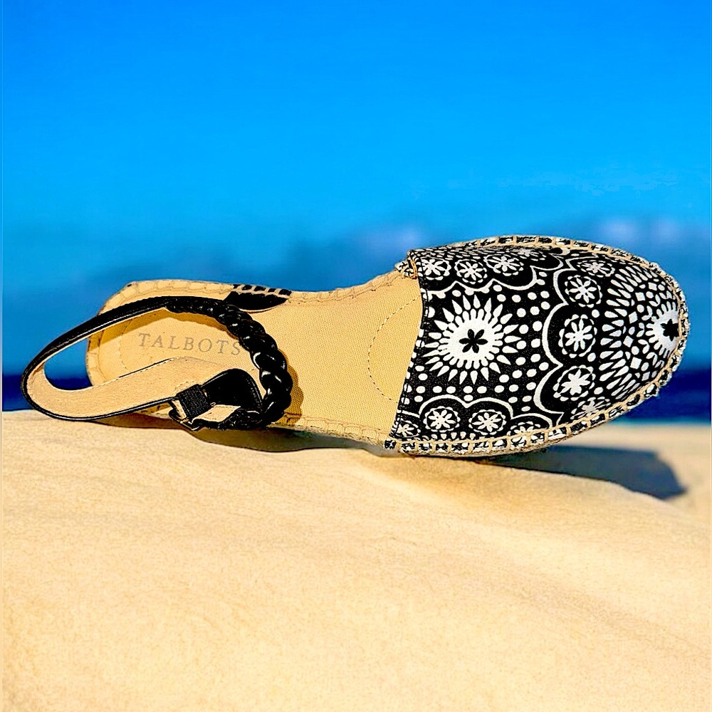 NWT! Talbots Izzy Ankle Braid Espadrilles Sandals
